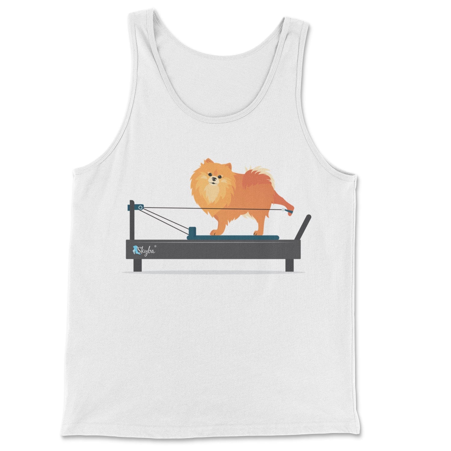 Pomeranian on the Pilates Reformer - Classic Tank Skyba Print Material