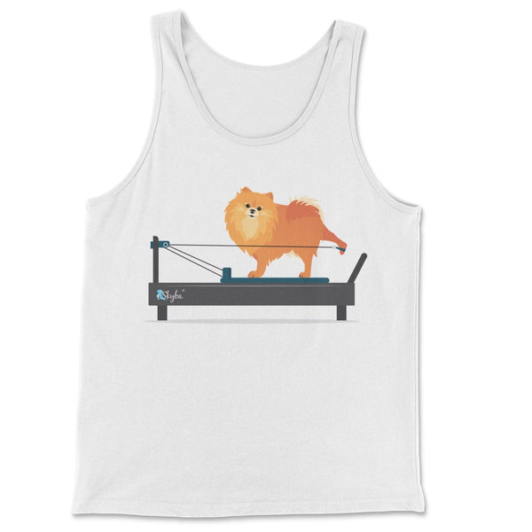 Pomeranian on the Pilates Reformer - Classic Tank Skyba Print Material