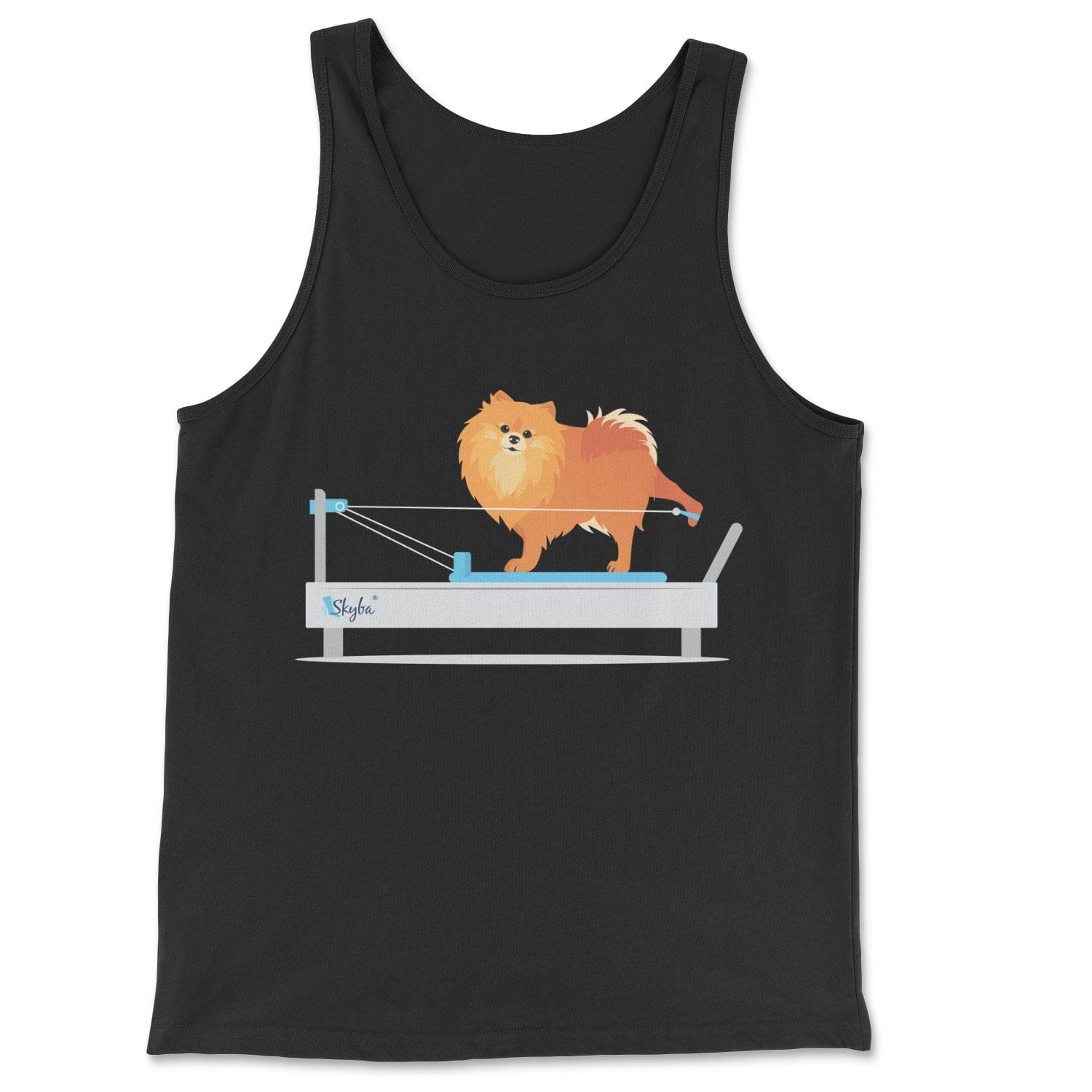 Pomeranian on the Pilates Reformer - Classic Tank Skyba Print Material
