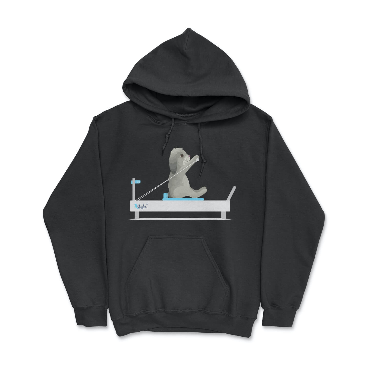 Rabbit on the Reformer - Cozy Hooded Sweatshirt Skyba Hoodie