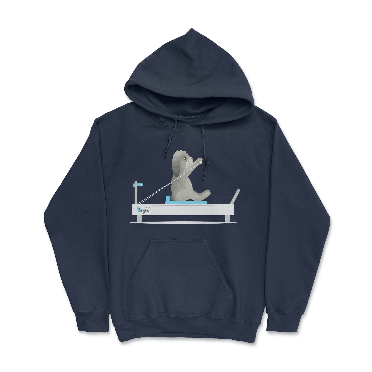 Rabbit on the Reformer - Cozy Hooded Sweatshirt Skyba Hoodie