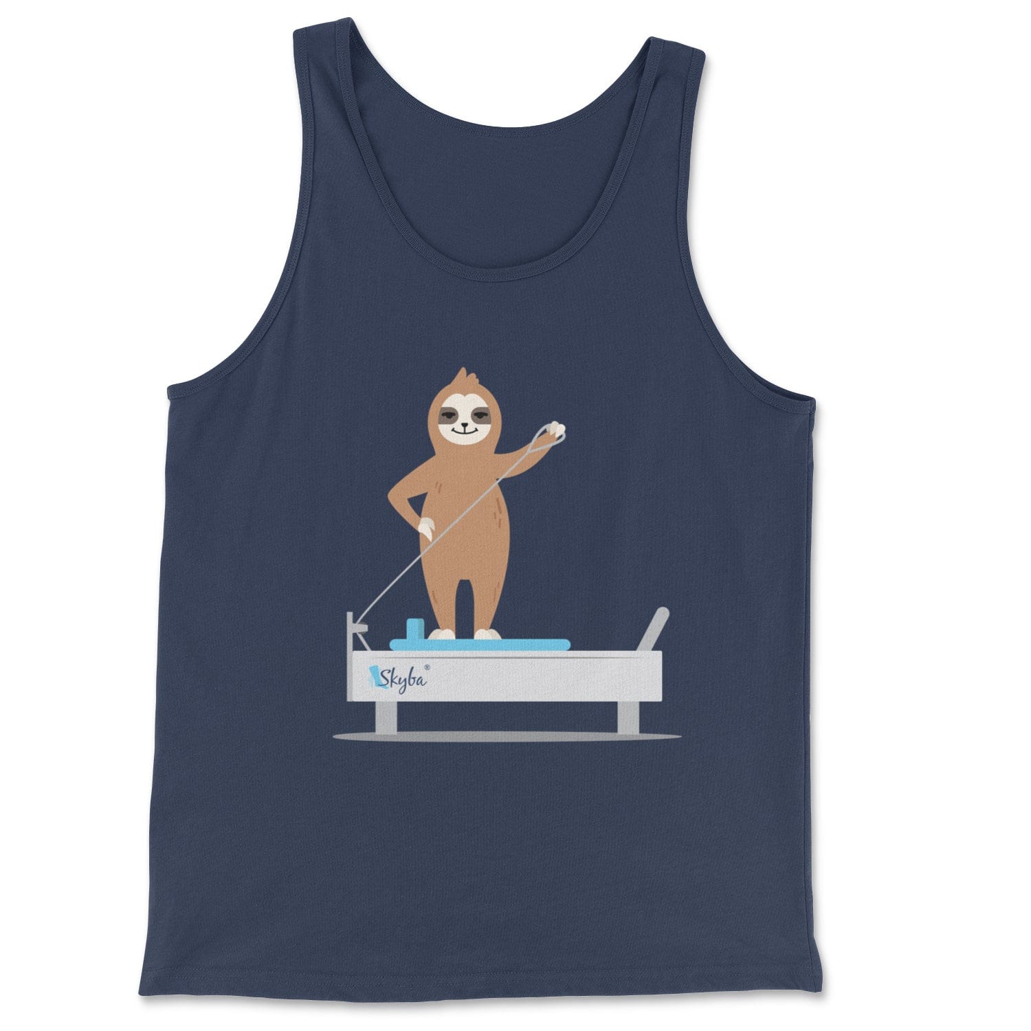 Sloth on the Pilates Reformer - Classic Tank Skyba Print Material