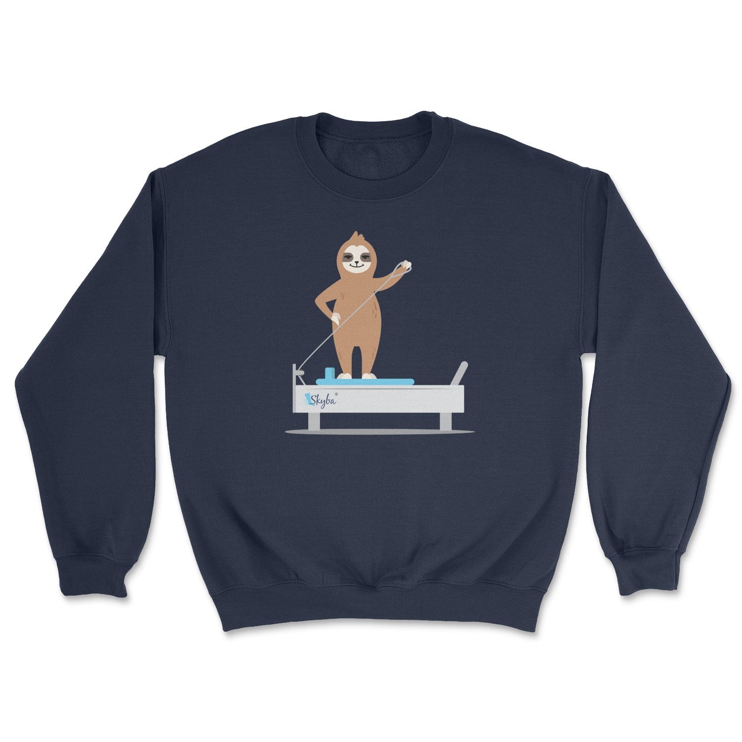 Sloth on the Reformer - Cozy Crewneck Sweatshirt Skyba Sweatshirt
