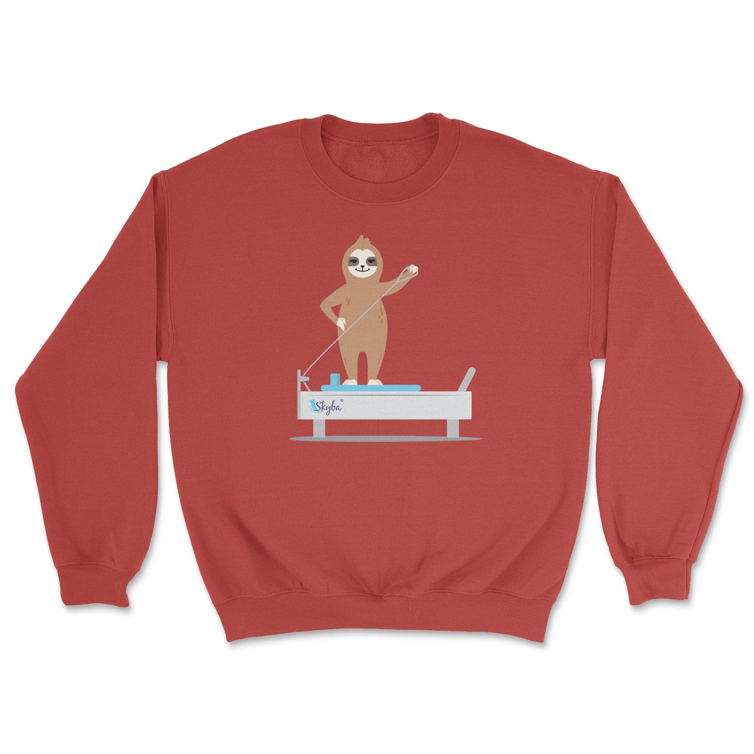 Sloth on the Reformer - Cozy Crewneck Sweatshirt Skyba Sweatshirt