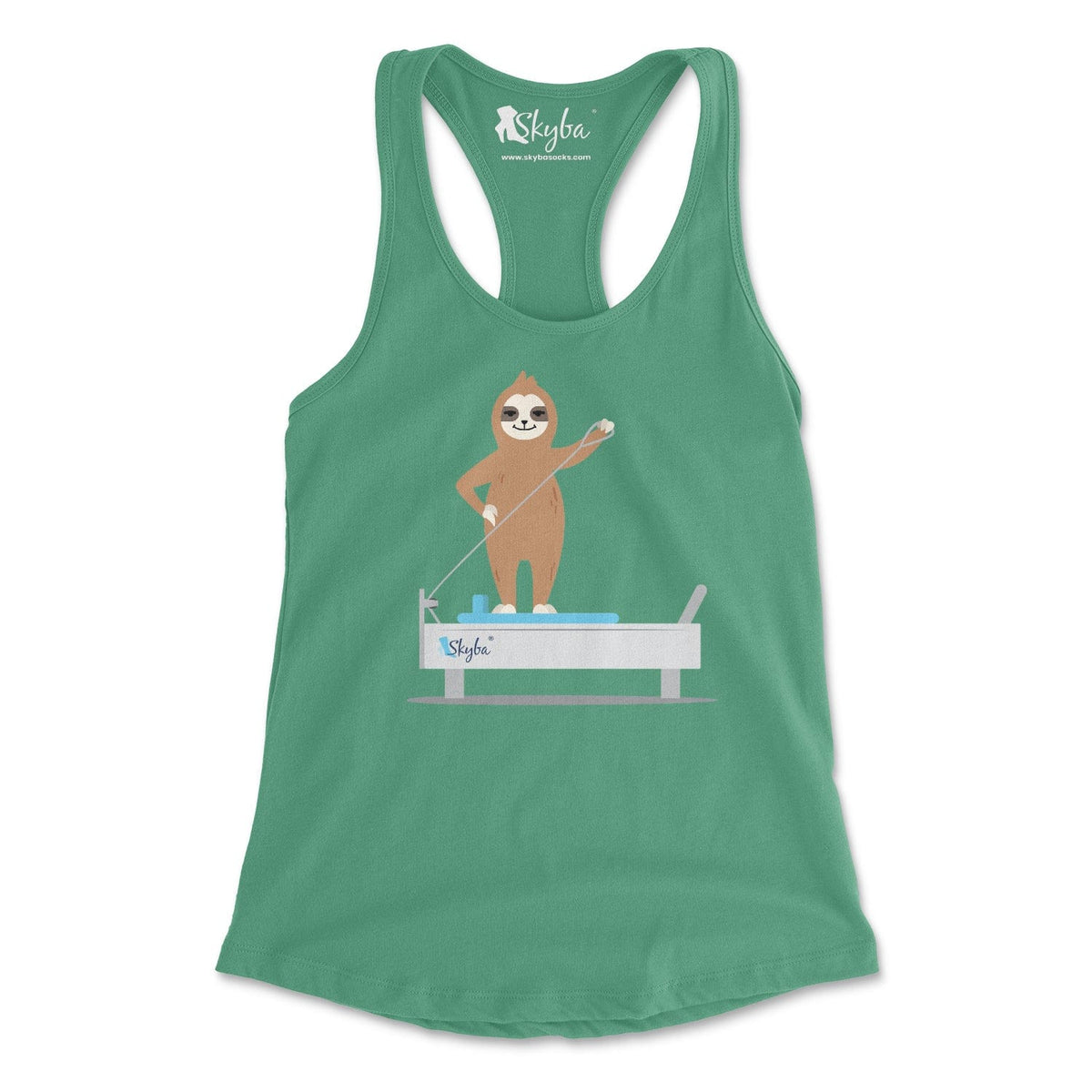 Sloth on the Reformer - Women's Racerback Tank (Slim Fit)