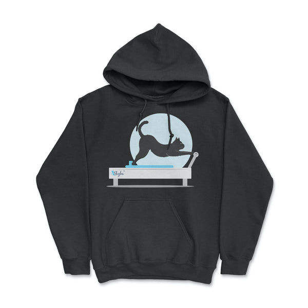 Stretching Cat on Reformer - Cozy Hooded Sweatshirt Skyba Hoodie