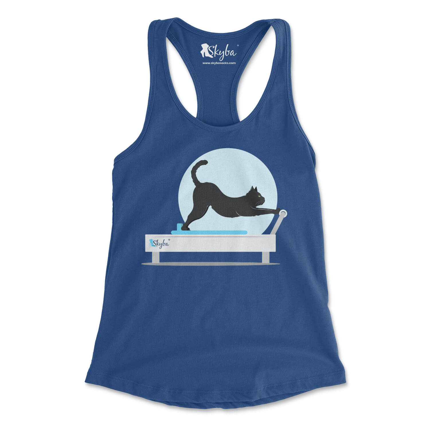 Stretching Cat on Reformer - Women's Slim Fit Tank Skyba Tank Top