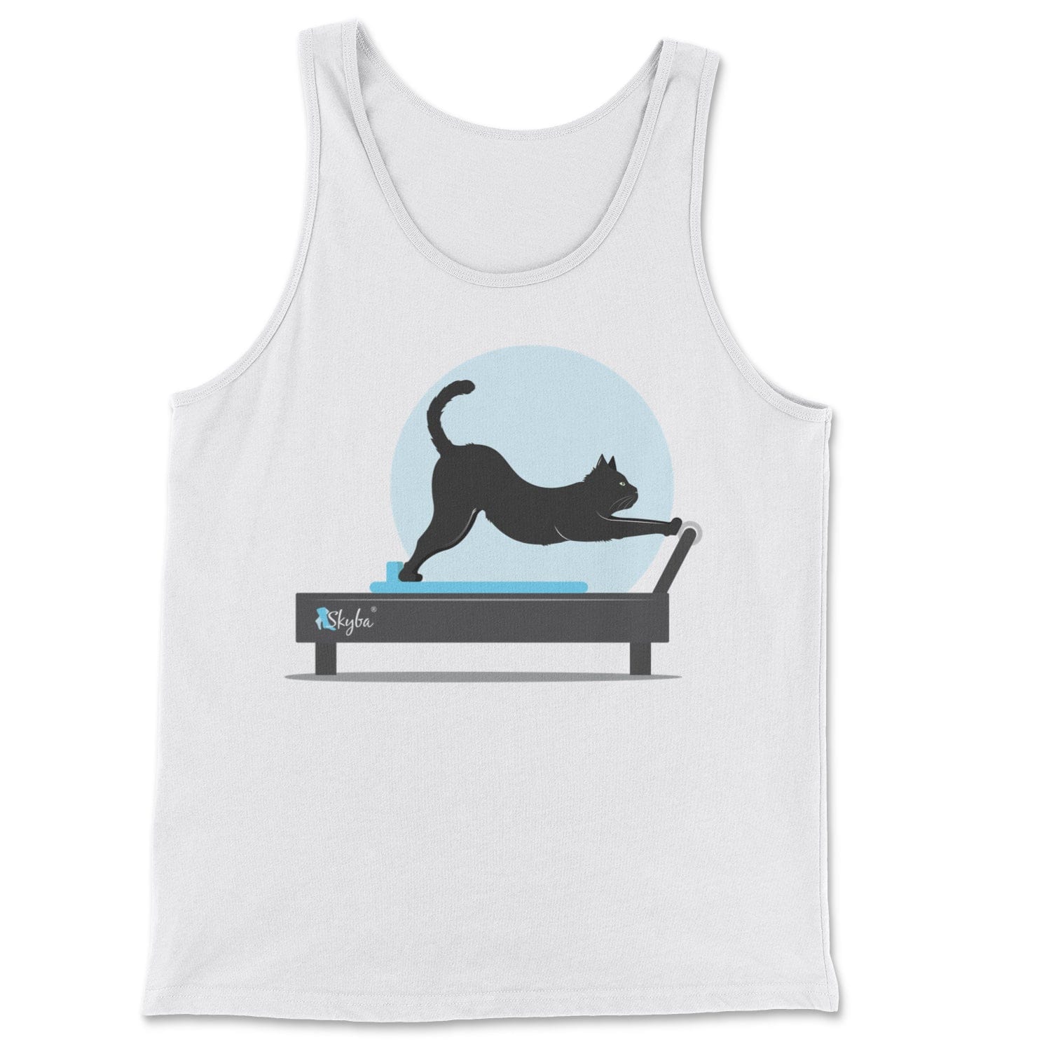 Stretching Cat on the Reformer - Classic Tank Skyba Print Material