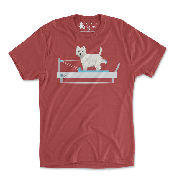 Westie on the Reformer - Tri Blend Tee Skyba Tri-Blend Tee